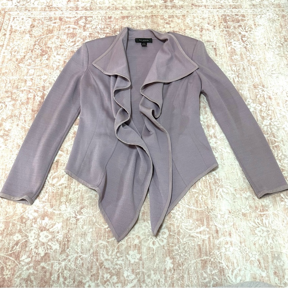 ST. JOHN Lavender Waterfall Cardigan Jacket - Picture 2 of 13